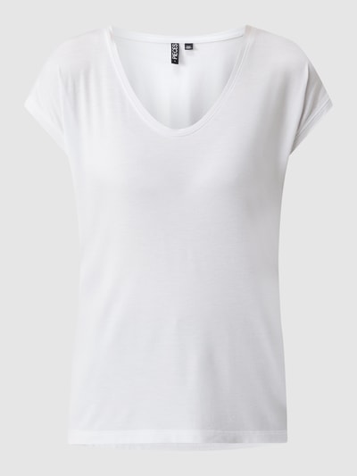 Pieces T-Shirt mit Stretch-Anteil Modell 'Billo' Weiss 2