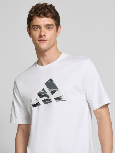 adidas Sportswear T-shirt met labelprint Wit - 3