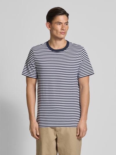 Armedangels T-shirt o kroju relaxed fit z czystej bawełny Ciemnoniebieski 4