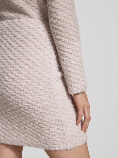 Marc Cain Minirock aus Effektgarn mit Strukturmuster Kitt 3