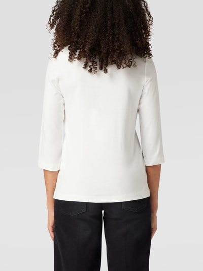 Christian Berg Woman T-shirt met 3/4-mouwen en sierknopen Offwhite - 5