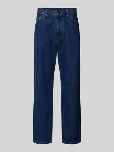 Carhartt Work In Progress Straight Leg Jeans im 5-Pocket-Design Modell 'AARON' Jeansblau 2