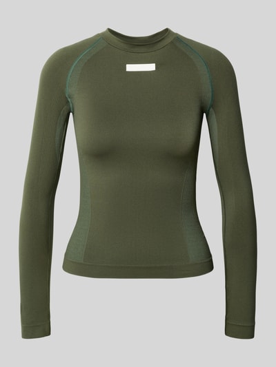 EA7 Emporio Armani Longsleeve mit Label-Detail Oliv 2