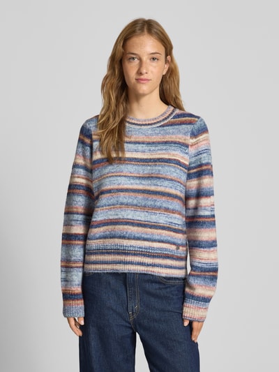 Pepe Jeans Sweter z dzianiny o kroju regular fit z dodatkiem wełny model ‘CELESTE CREW’ Złamany biały melanż 4