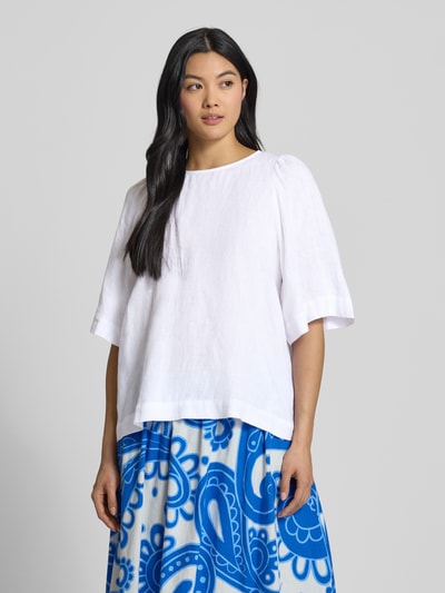 Seidensticker Regular Fit Leinenblusenshirt mit 1/2-Arm Weiss 4