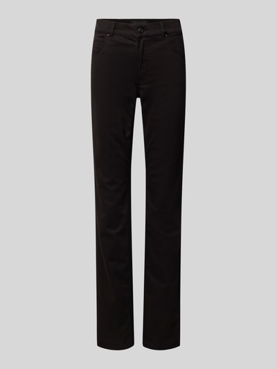 Angels Straight Fit Jeans aus Lyocell-Mix mit Eingrifftaschen Modell 'CICI' Black 2