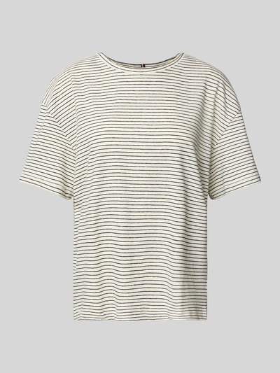 Tommy Hilfiger Relaxed fit T-shirt van een mix van linnen en katoen Marineblauw - 2