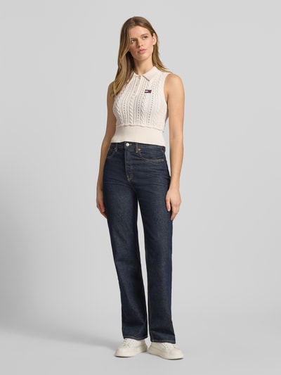 Tommy Jeans Slim Fit Pullunder aus reiner Baumwolle Weiss 1