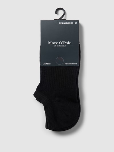 Marc O'Polo Sneakersocken mit Label-Detail im 3er-Pack Modell 'SASCHA' Black 3