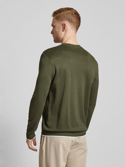 Windsor Sweatshirt mit Label-Detail Modell 'Frido' Khaki 5