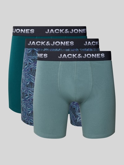 Jack & Jones Bokserki z wyhaftowanym logo w zestawie 3 szt. model ‘Maxwell’ Butelkowy zielony 1