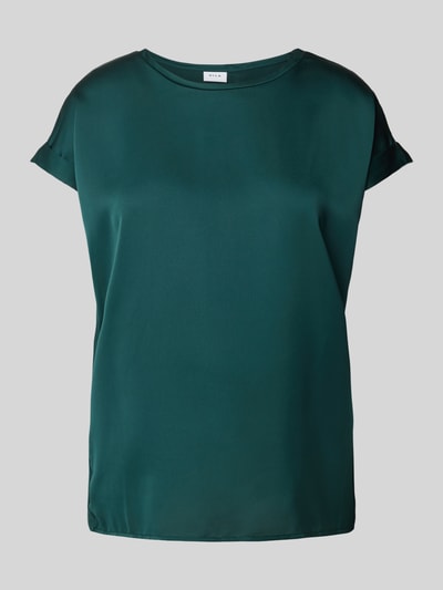 Vila Blusenshirt in Satin-Optik Modell 'ELLETTE' Dunkelgruen 2