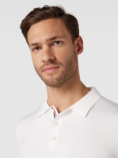 HECHTER PARIS Poloshirt mit Kontraststreifen Weiss 3