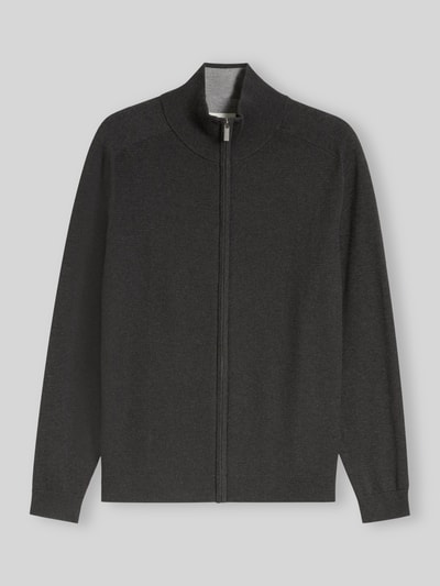Tom Tailor Regular Fit Strickjacke aus reiner Baumwolle Dunkelgrau 2