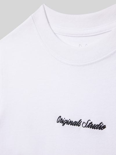 Jack & Jones Sweatshirt met labelstitching, model 'NORREBRO' Wit - 2