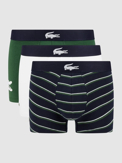 Lacoste Trunks mit Label-Detail im 3er-Pack Gruen 1