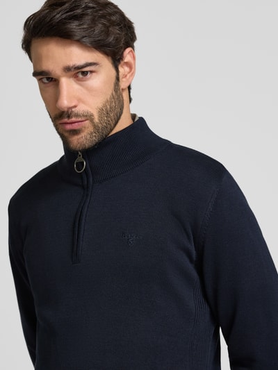 Barbour Gebreide pullover met ribboorden Donkerblauw - 3