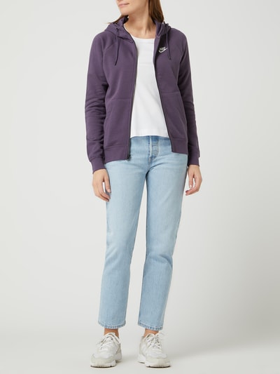 Nike Sweatjacke mit Kapuze Aubergine 1