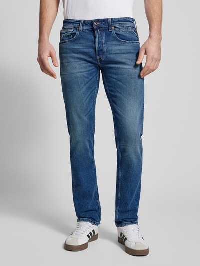 Replay Straight Fit Jeans im 5-Pocket-Design Modell 'GROVER' Jeansblau 4