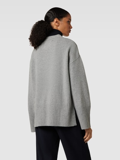 Gant Strickpullover mit Seitenschlitzen Modell 'LOUNGE' Mittelgrau 5