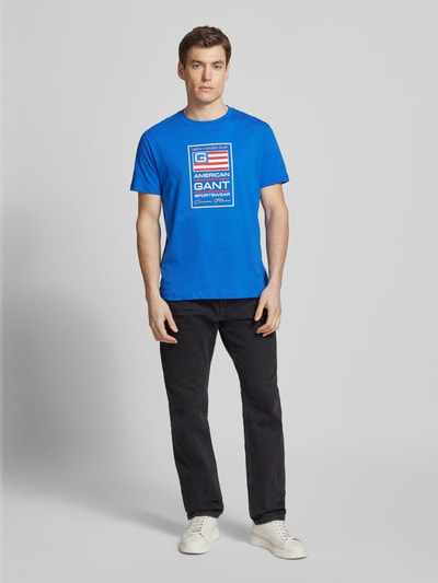 Gant T-Shirt mit Label-Details Royal 1