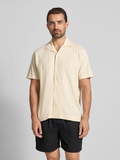 Christian Berg Men Relaxed Fit Poloshirt aus reiner Bio-Baumwolle mit Reverskragen Metallic Beige 4