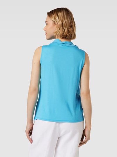 comma Tanktop mit Wasserfall-Ausschnitt Aqua 5