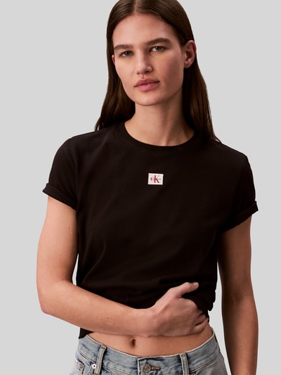 Calvin Klein Jeans Regular Fit T-Shirt aus reiner Baumwolle Black 3
