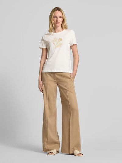 Tom Tailor Regular Fit T-Shirt aus reiner Baumwolle Offwhite 1