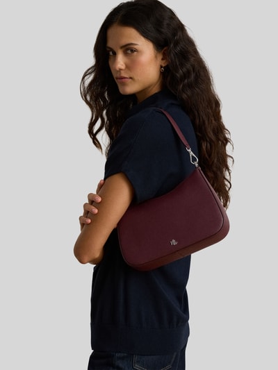 Lauren Ralph Lauren Umhängetasche aus echtem Lammleder Modell 'DANNI' Bordeaux 1