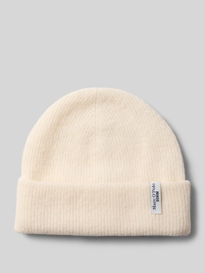 Marc O'Polo Denim Beanie met alpaca en scheerwol Offwhite - 1