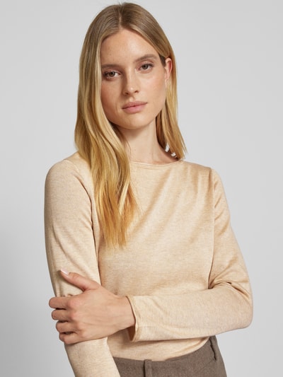 s.Oliver RED LABEL Regular fit fijngebreide pullover met rolrand Beige - 3