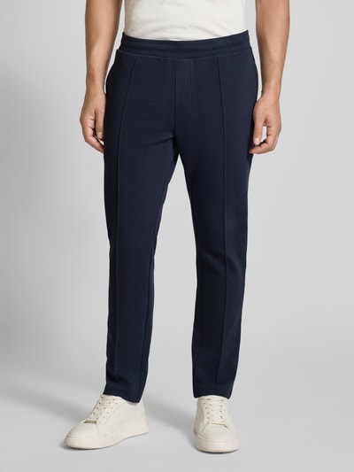 MCNEAL Sweatpants met elastische band en lengtenaden Marineblauw - 4