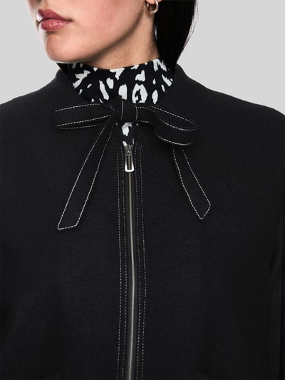 Marc Cain Blouson aus Wolle mit Schleifendetail Black 3