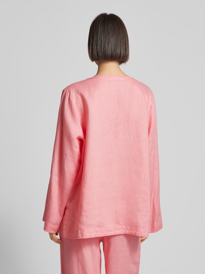 (The Mercer) N.Y. Blouse met V-hals Felroze - 5