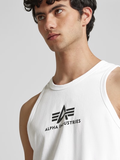 Alpha Industries Tanktop mit Label-Print Weiss 3
