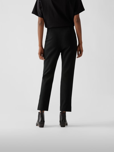 Theory Stoffhose mit strukturierter Optik Schwarz 5