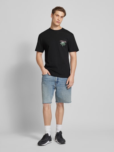 Jack & Jones T-shirt z nadrukowanym motywem model ‘TAMPA’ Czarny 1