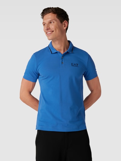 EA7 Emporio Armani Poloshirt mit Label-Print Blau 4