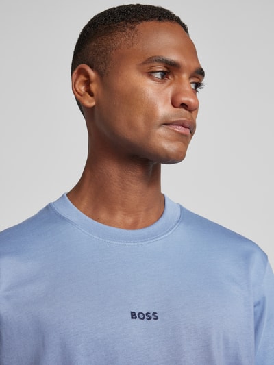 BOSS Orange T-Shirt mit Label-Stitching Bleu 3