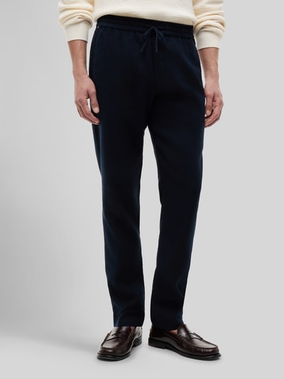 Tommy Hilfiger Tapered Chino aus Leinen-Mix mit Tunnelzug Modell 'HARLEM' Marine 4