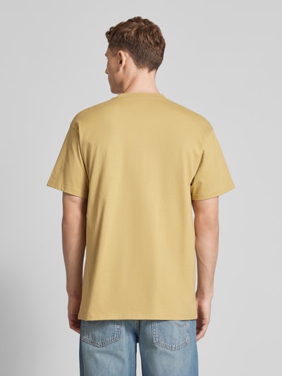 Carhartt Work In Progress T-shirt met labelstitching, model 'SCRIPT' Beige - 5