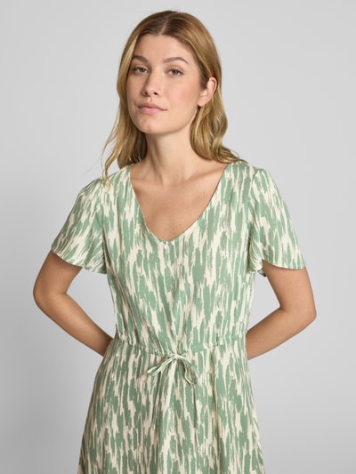 Vero Moda Mini-vrijetijdsjurk van pure viscose, model 'EASY JOY' Rietgroen - 3