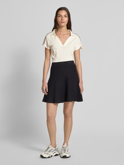 Liu Jo Sport Regular Fit Poloshirt mit Label-Schriftzug Offwhite 1
