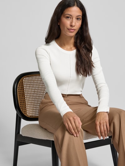 OPUS Longsleeve in Ripp-Optik Modell 'Sadalie' Ecru 3