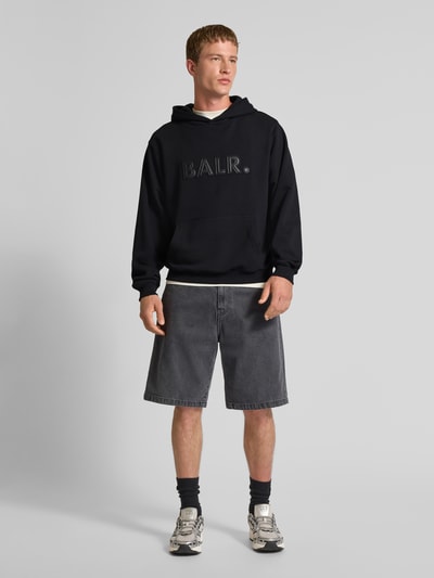 Balr. Hoodie mit Label-Stitching und Känguru-Tasche Black 1