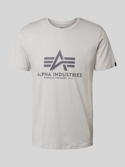 Alpha Industries T-Shirt mit Label-Print Hellgrau 2
