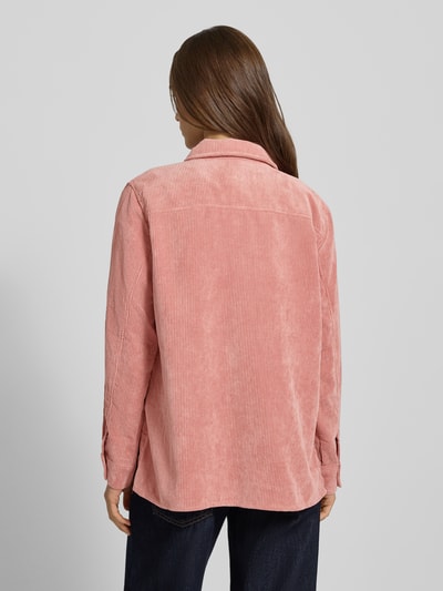 Pieces Bluzka koszulowa o luźnym kroju z imitacji sztruksu model ‘EFFI’ Różowawy 5