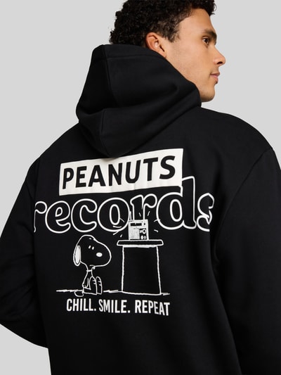 Tom Tailor Denim Relaxed Fit Hoodie aus Baumwoll-Mix mit Peanuts Motiv-Print Black 3