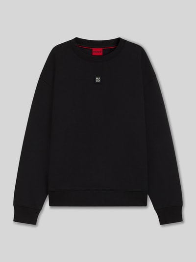 HUGO Relaxed Fit Sweatshirt aus Baumwoll-Mix Modell 'DETTIL' Black 2